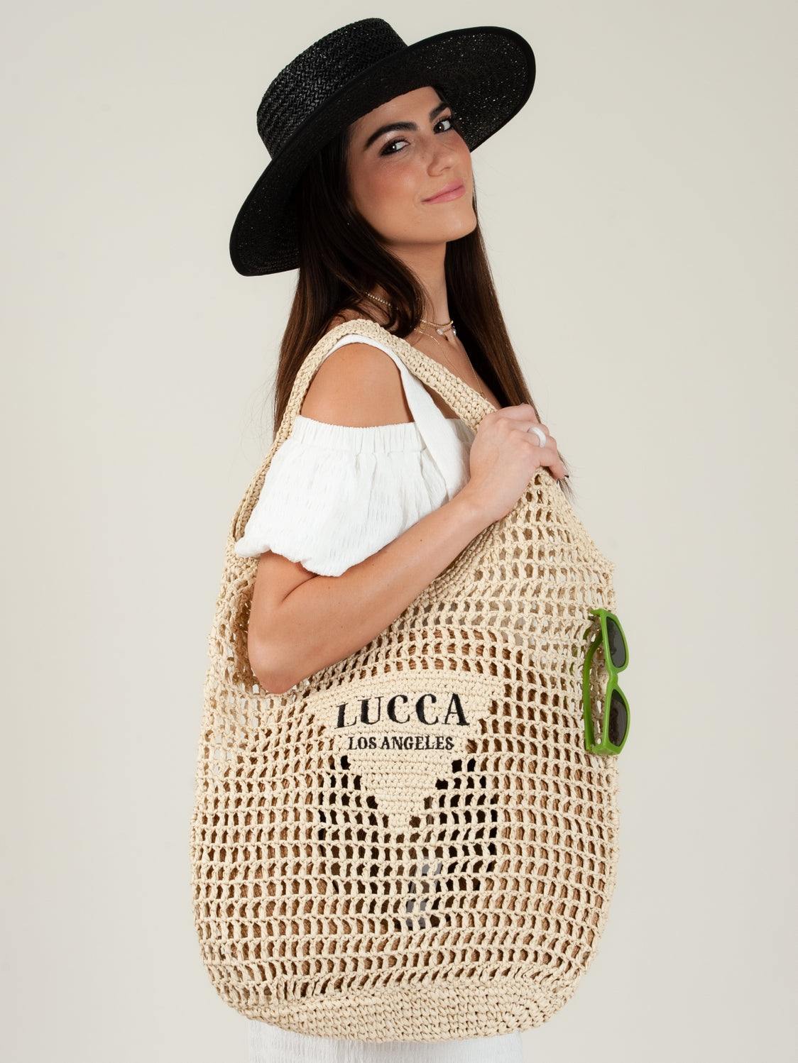 Oversized "Lucca" Straw Tote