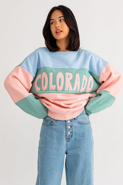 Color-ado-Blocked Sweatshirt