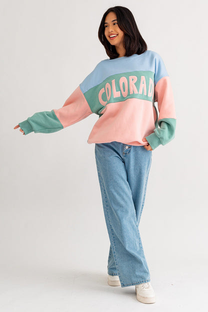 Color-ado-Blocked Sweatshirt