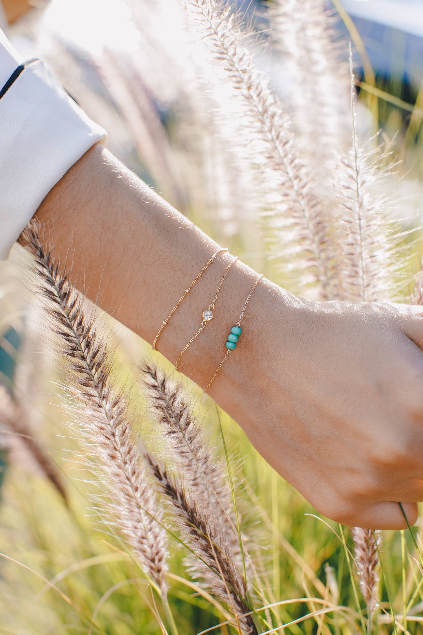 Turquoise Three Bead Bracelet