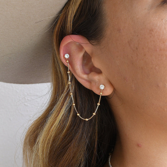 Alexandria Double Piercing Earrings
