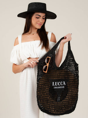 Oversized "Lucca" Straw Tote
