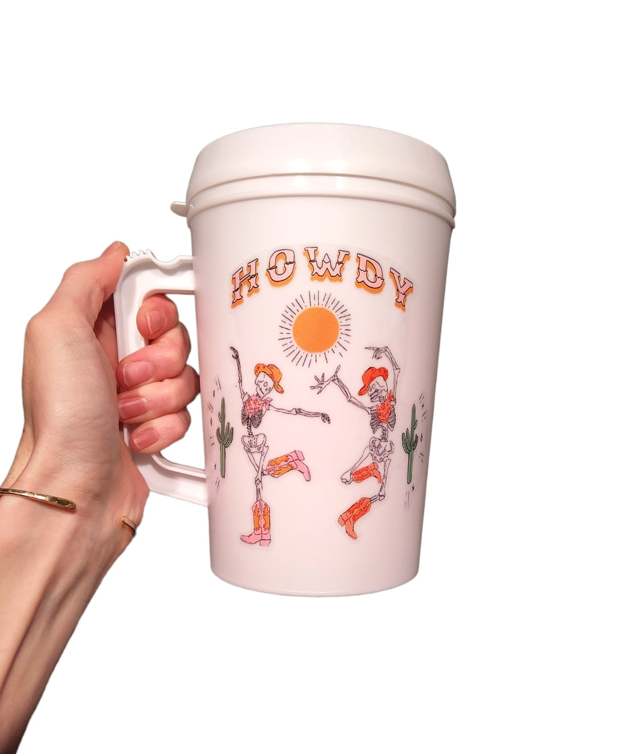 "Howdy" Skeleton Mega Mug