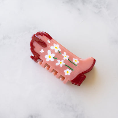 Daisy Cowboy Boots Hair Clip