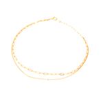 Double Strand Link Chain Anklet